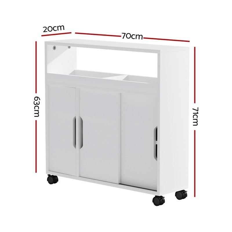 Bathroom Storage Cabinet Toilet Caddy With Wheels