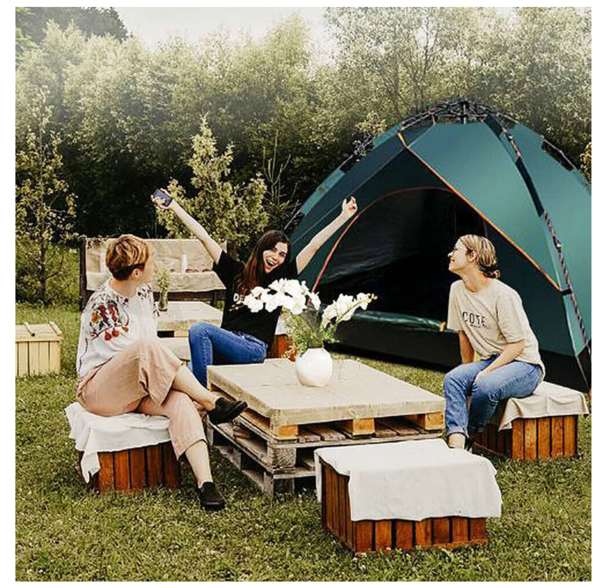 4-5 People Waterproof Automatic Outdoor Instant Pop Up Camping Tent UV Protect