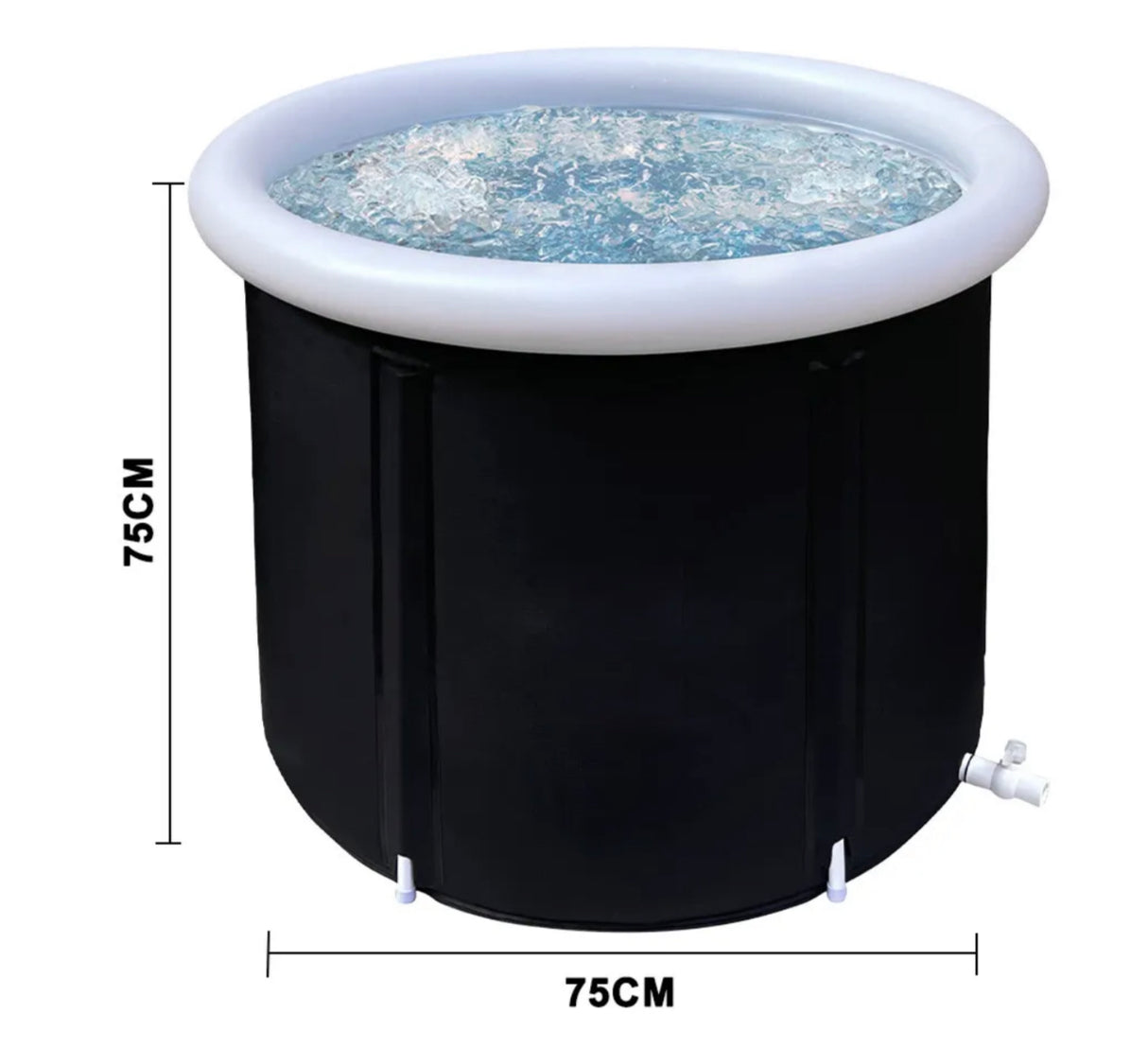 Portable Ice Bath Tub Athletes Cold Hot Water Therapy Folding Bathtub