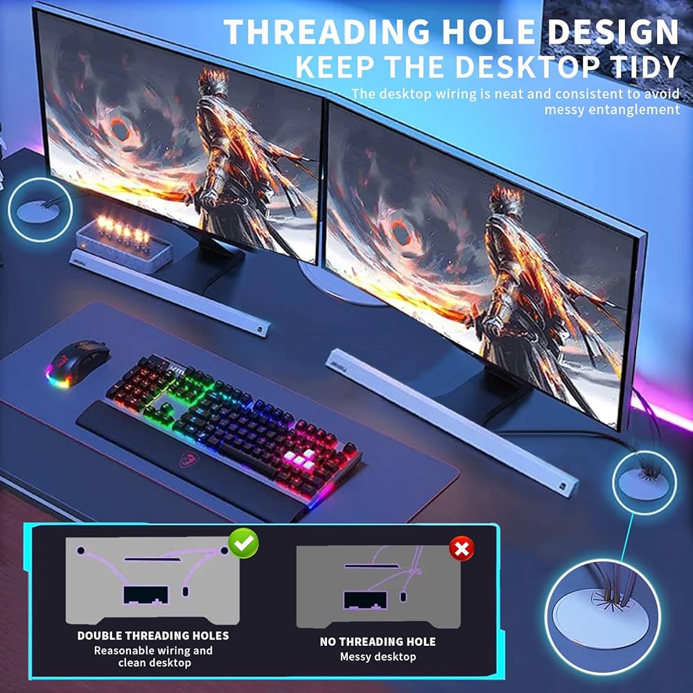 Desktop Computer Desk 1.2m/47.2in,Ergonomic Home Office Desk Gaming Table PC Computer Gaming Desk, Workstation for Gift Idea (L120cm*W60cm* H75cm)