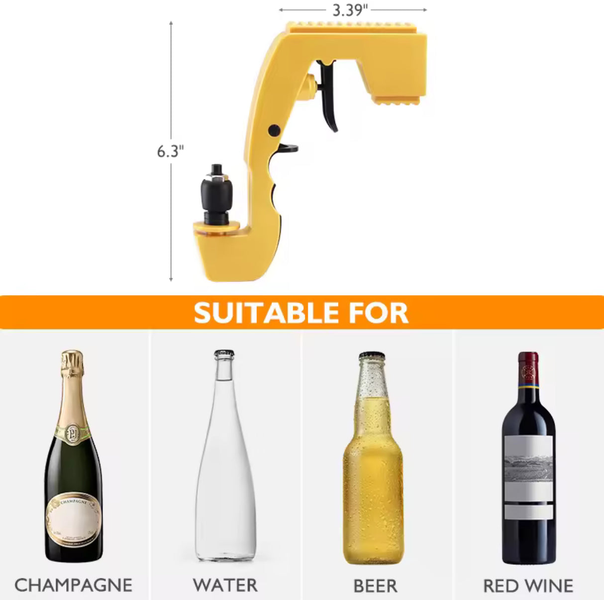 Champagne Gun Beer Gun Wine Dispenser Bottle Beer Ejector Feeding Spray Gun Bottle Cap Wine Stopper Ejector Feeding For Party