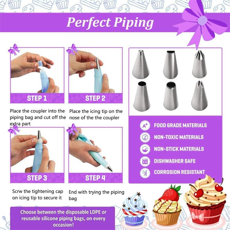 Cake Decorating Tools Supplies Kit, 492 PCS Cake Decorating Kit 3 Packs Springform Cake Pans, Cake Rotating Turntable, 48 Piping Icing Tips, 7 Russian Nozzles, Baking Supplies, Cupcake Decorating Kit