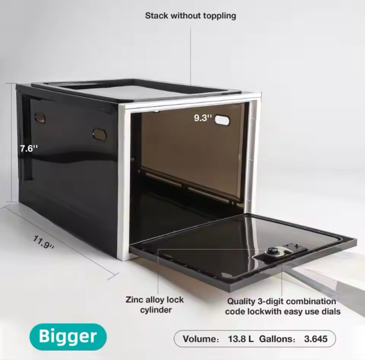 Refrigerator Food Transparent Storage Box With Combination Lock Medicine Box Compact Sanitary Mobile Phone Tablet Password Box