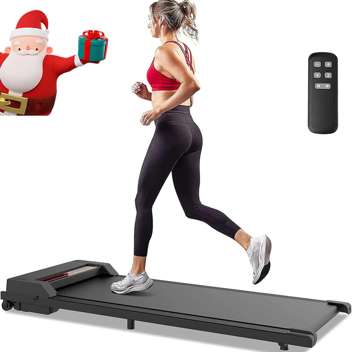 3 in 1 Walking Pad Treadmill, Under Desk Electric Treadmill for Home, Compact Portable Walking Jogging Running Machine with Shock Absorption | Non-Slip | LED Display | Low Noise