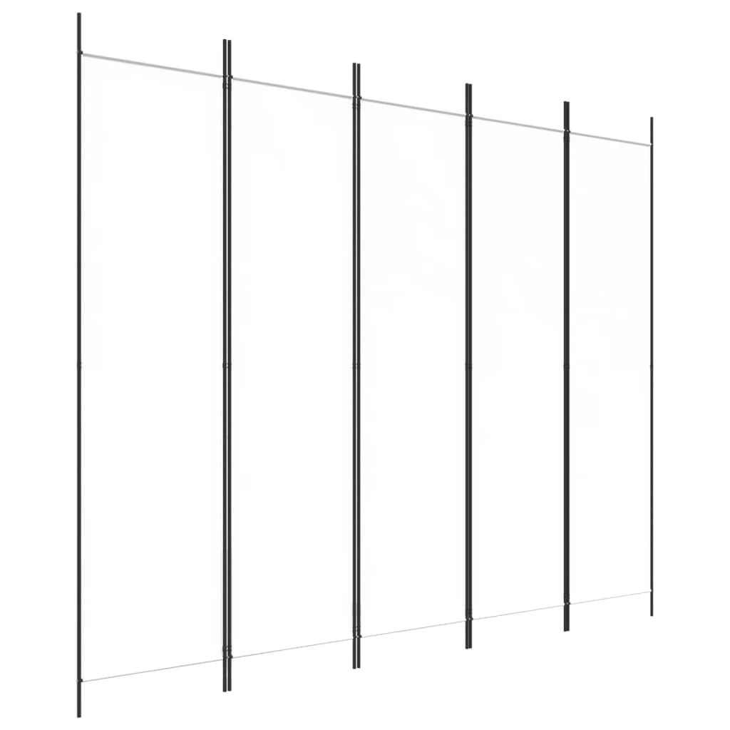 'vidaXL 6-Panel Room Divider in Black - Versatile and Foldable Partition, Made with Durable Fabric and Iron, Ideal for Bedroom and Living Room