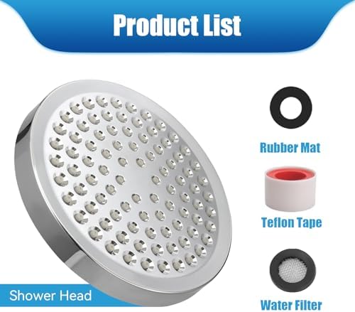6-Inch High-Pressure Rainfall Shower Head – Chrome