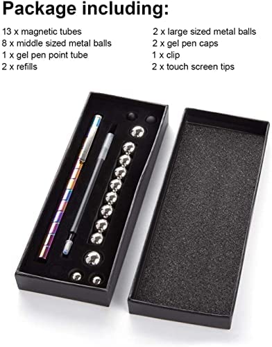 Decompression Magnetic Metal Pen, Eliminate Pressure Fidget Gadgets, Multifunction Writing Magnet Ballpoint Pen, Kids or Friends