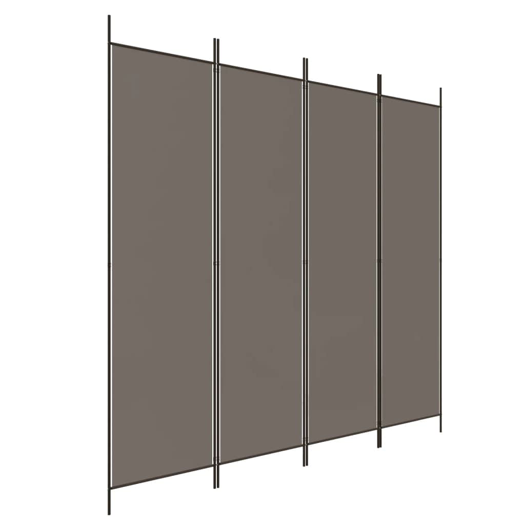 'vidaXL 6-Panel Room Divider in Black - Versatile and Foldable Partition, Made with Durable Fabric and Iron, Ideal for Bedroom and Living Room