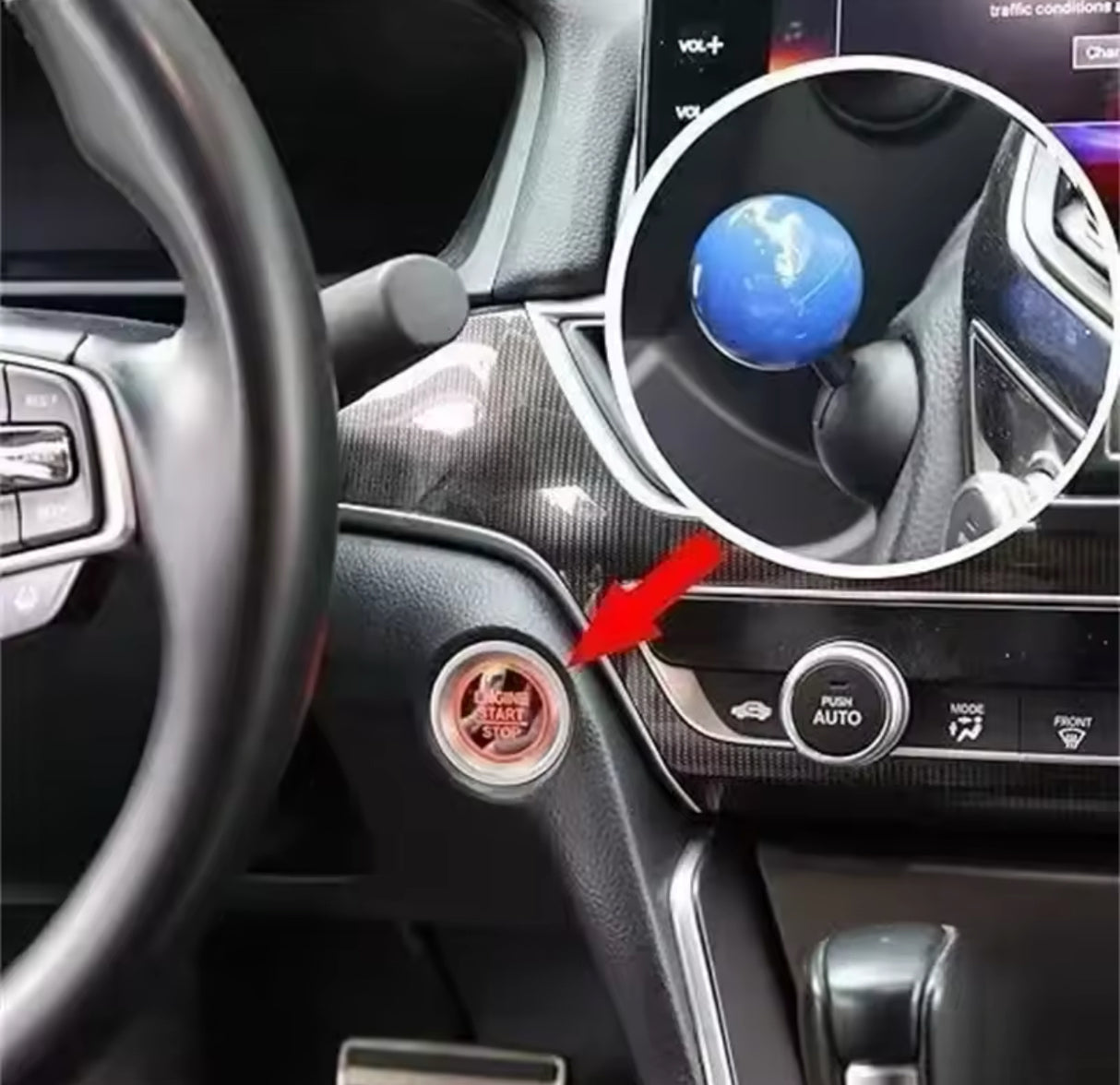 New Start Button Push Start Auto Ignition Button Cover Automotive One-Touch Button Rocker Car Engine Push Start Stop Lever