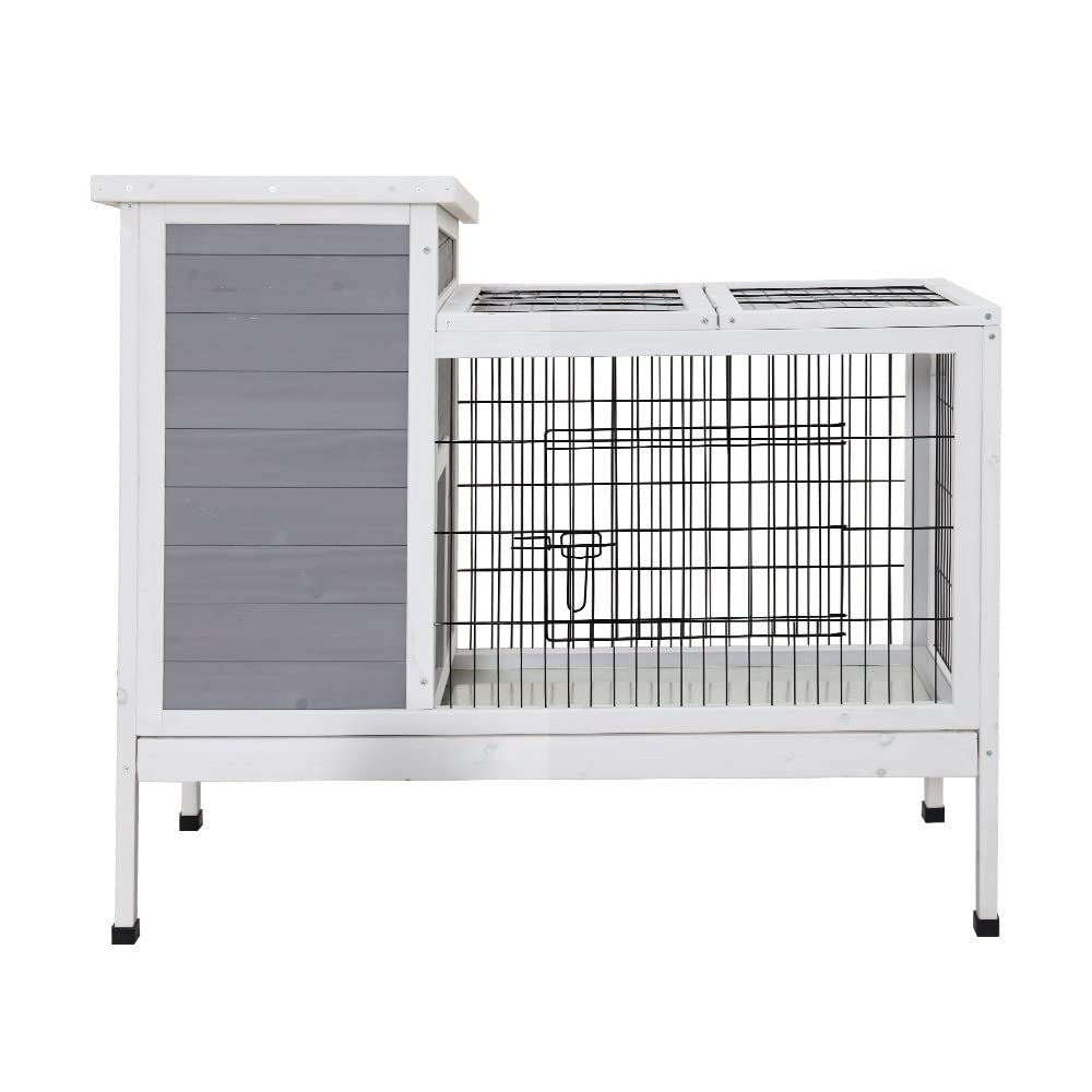 Rabbit Hutch Chicken Coop Large Run Wooden Outdoor Bunny Pet Cage House