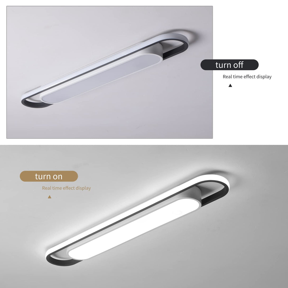 Modern LED Ceiling Light, 36.2" Flush Mount Ceiling Lamp,Metal Ceiling Chandelier Lighting Fixture for Living Room Bedroom Dining Room Office Hallway Aisle (White Light)