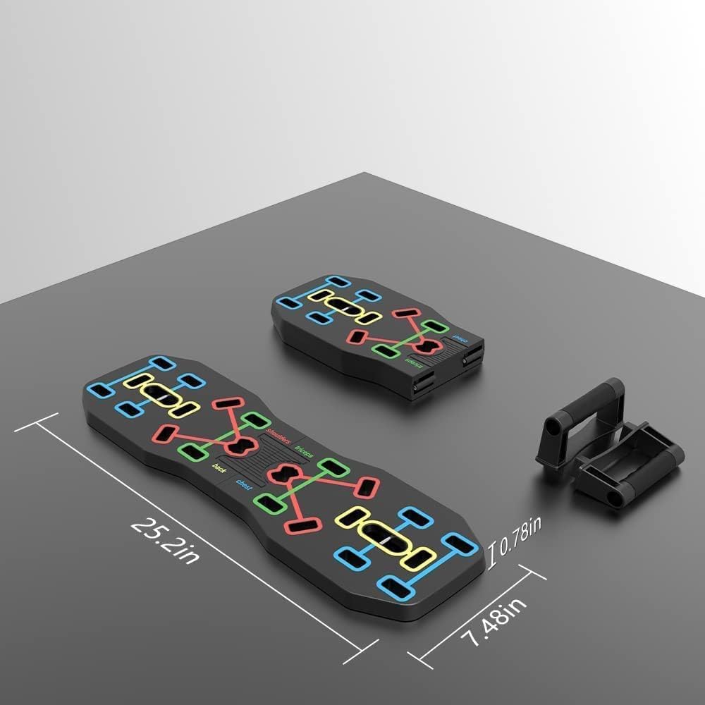 AERLANG Push Up Board, Portable Multi-Function Foldable 10 in 1 Push Up Bar, Push up Handles for Floor,Professional Push Up Strength Training Equipment