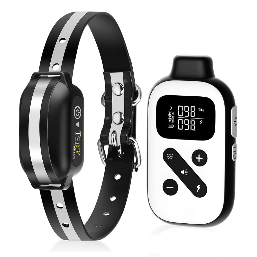 Shock Collar for Large Dogs, Bark Collar with Remote and Automatic Mode, Dog Training Collar with Beep, Vibration and Shock, Waterproof Electric Dog Reflective Collars
