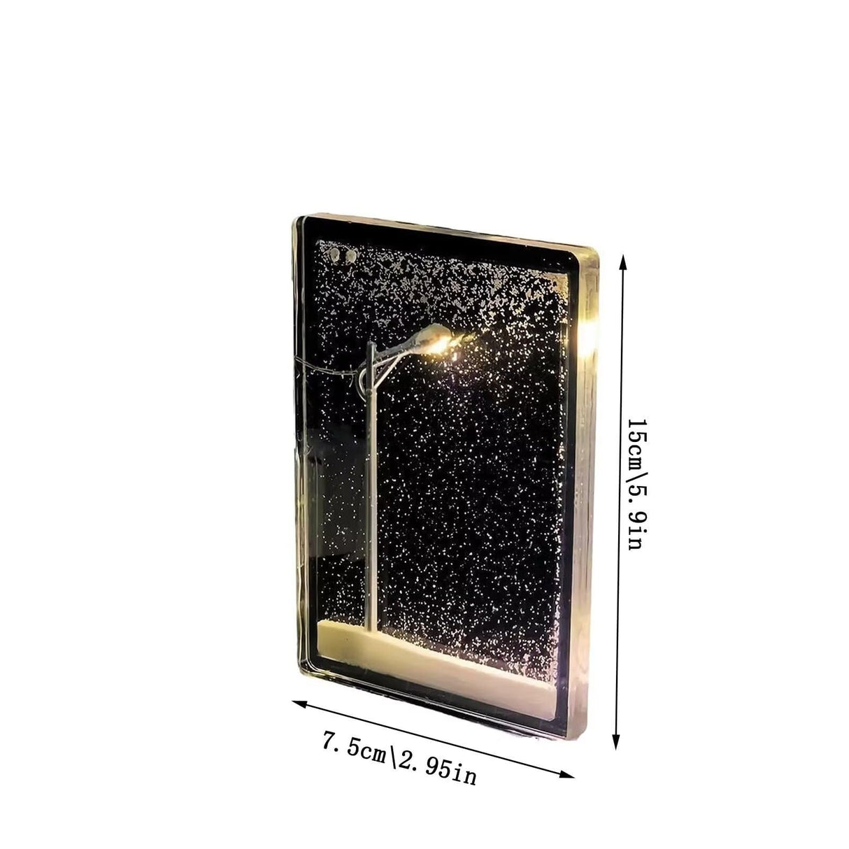 DIY Street Lamp Snow Globe, Snowy Night Light Street Lamp, DIY Christmas Desktop Decor for Birthday and Christmas.