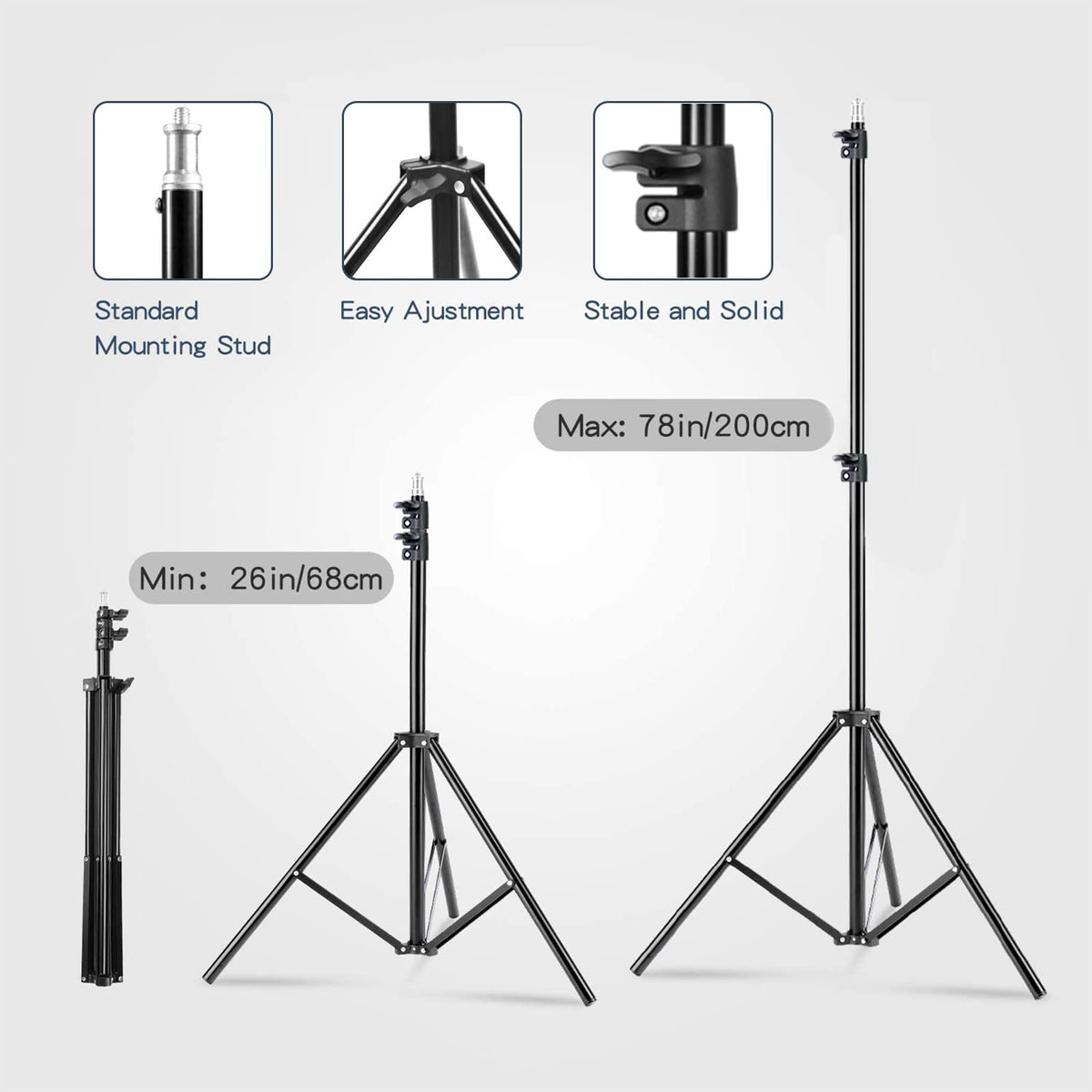 Softbox Lighting Kit 20"x 28"/ 50x70 cm Soft Box Studio Lights 2x135W 5500K Continuous Lighting Equipment with Energy Saving Light Bulb & Carry Bag, Light for Portraits and Product Photography