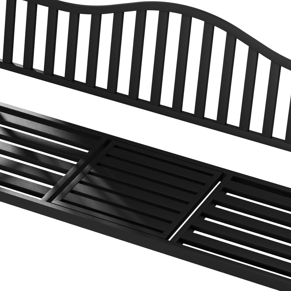 Gardeon Outdoor Garden Bench Seat, 151cm Length Wooden Benches Relax Lounge Chair Dining Chairs Lounger Park Patio Porch Backyard Terrace Balcony, 3pcs Water-Repellent with Hidden Table Vintage Black