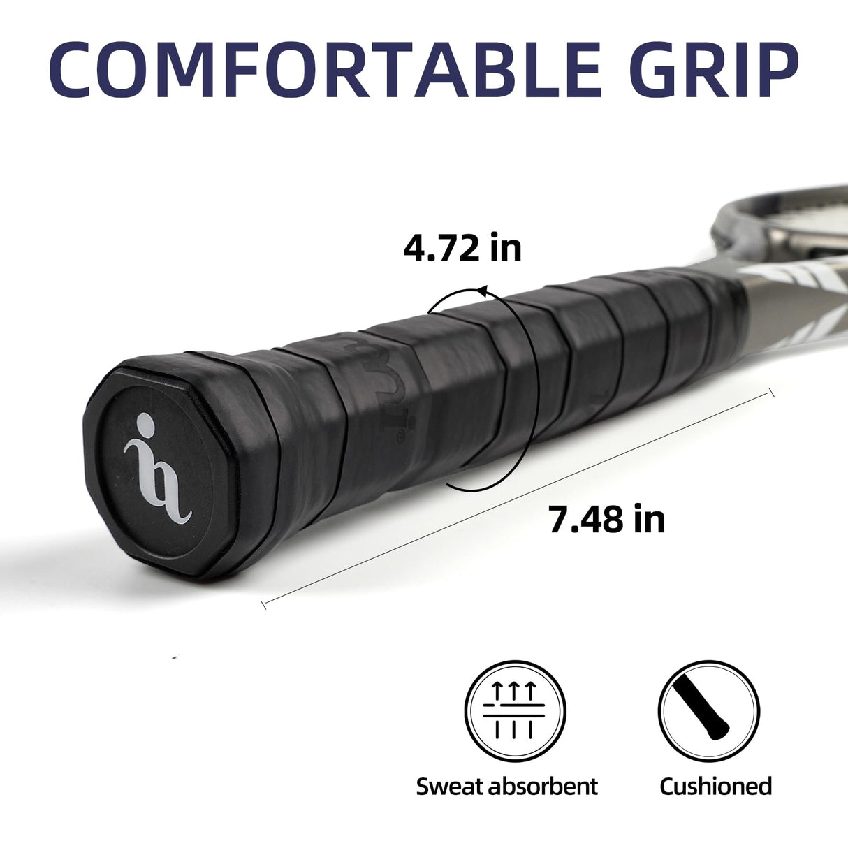 Tennis Rackets for Adults Pre-Strung 27 Inch Tennis Racquets 2 Player Set with 3 Balls 1 Bag