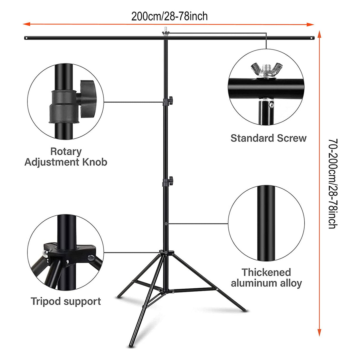 1.8×2.8m Reversible Green & Blue Screen with T-Stand
