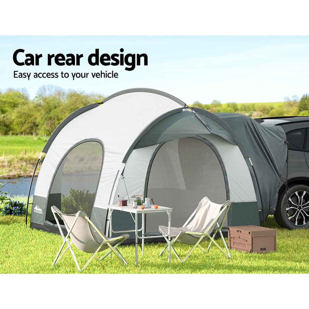 Pop Up Beach Tent, SUV Car Camping Tents Portable Side Awning Shade Shelter, Easy Instant Setup Privacy Change Room Lightweight Sun Protection Outdoor Fishing Family Picnic Grey