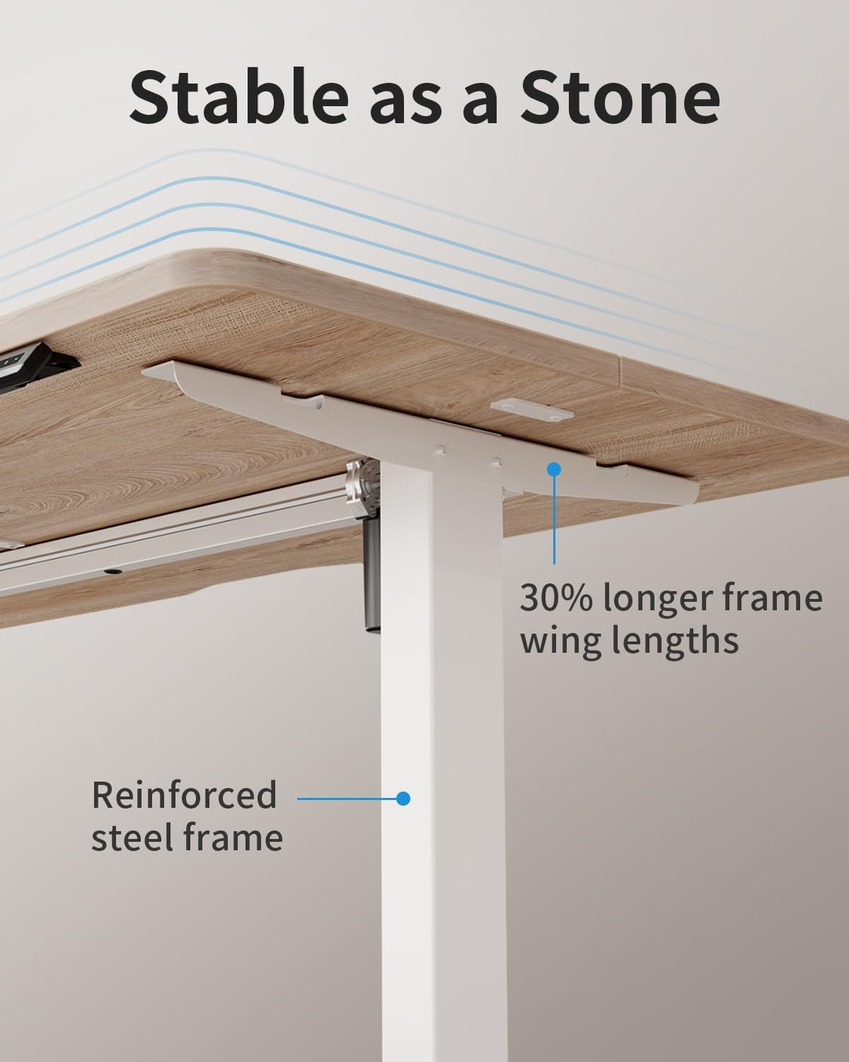 FEZIBO Electric Standing Desk Adjustable Height, 40 x 24 Inch Sit and Stand Desk, Home Office Desk, Ergonomic Workstation Computer Desk, Ivory