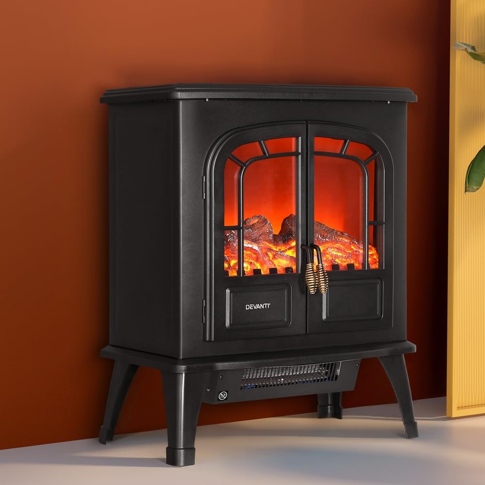 Electric Fire Heater Fireplace Freestanding 3D Flame Effect Indoor 200 electric-fire-heater-fireplace-freestanding-3d-flame-effect-indoor-200
