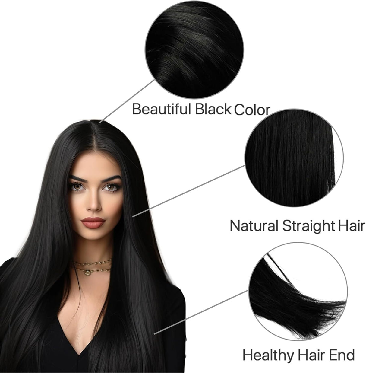 Long Straight Wig|Synthetic Long Wigs for Women|Cosplay Wig for Fashion Women 28inch