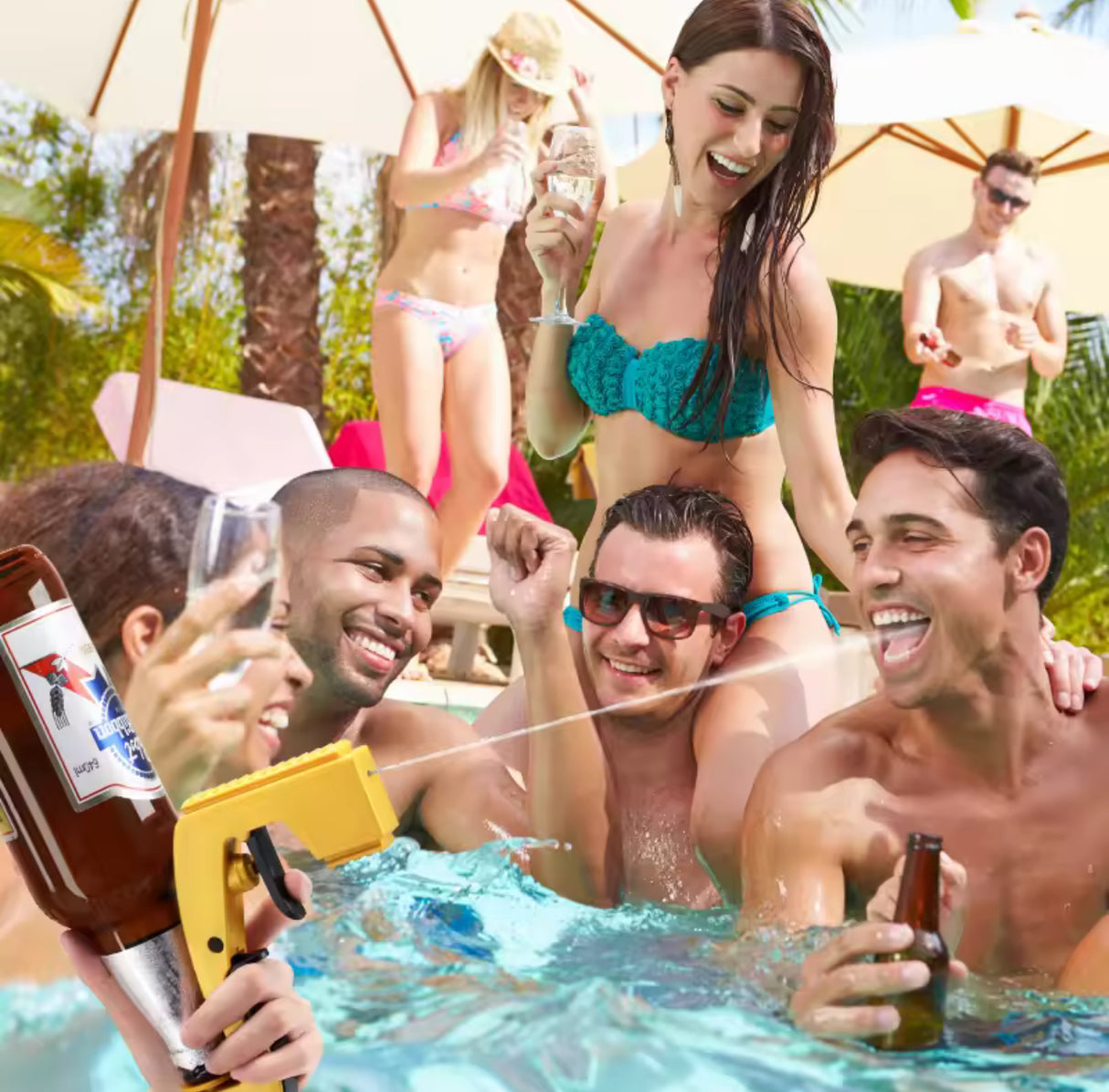 Champagne Gun Beer Gun Wine Dispenser Bottle Beer Ejector Feeding Spray Gun Bottle Cap Wine Stopper Ejector Feeding For Party