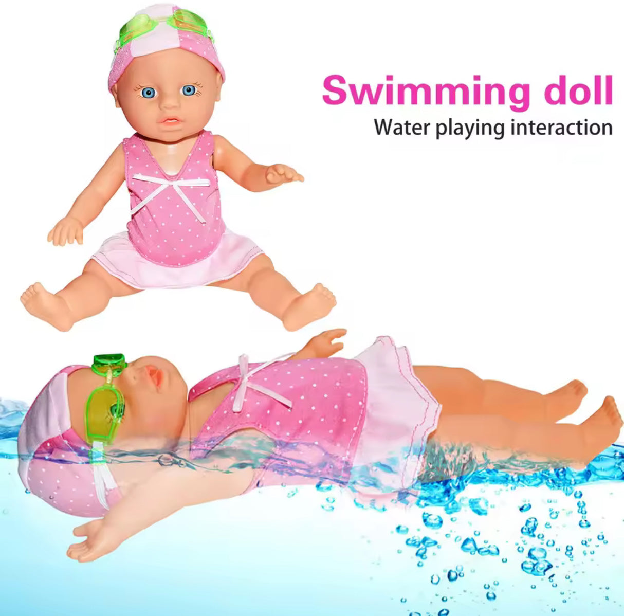 Swimmer Doll Water For Bathtub Pool Bath Time Play Shower Play