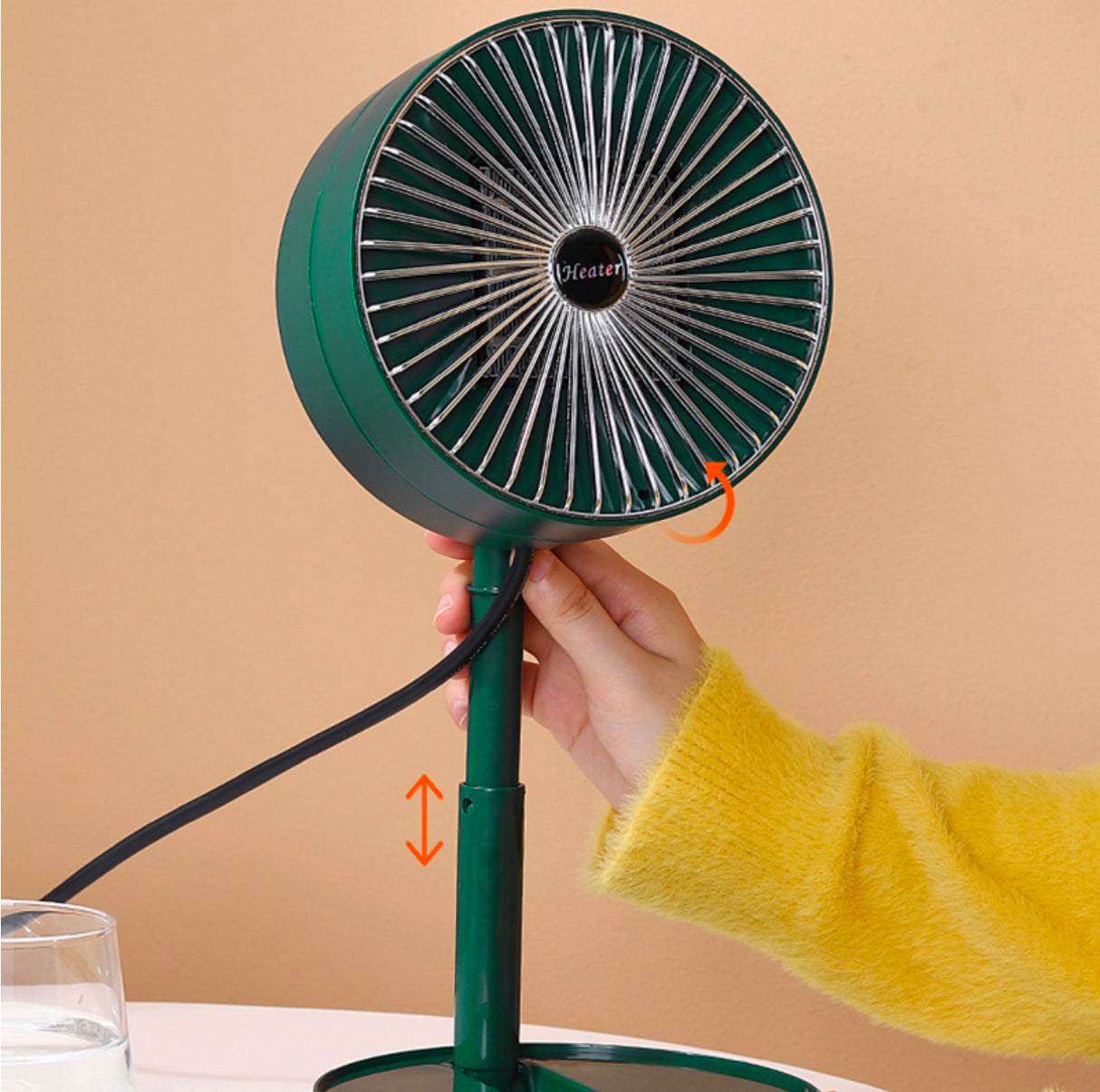 Portable Electric Heater Fan 1000W PTC Fast Heating Ceramic Home Office Travel