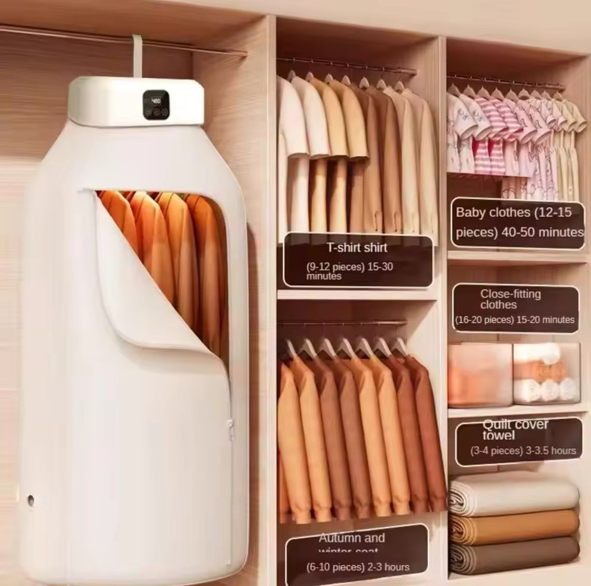 Folded Electric Clothes Dryer Smart Drying Rack Hang Ultraviolet Dryer Machine Portable Travel Warm Air Dryer 220V For Home