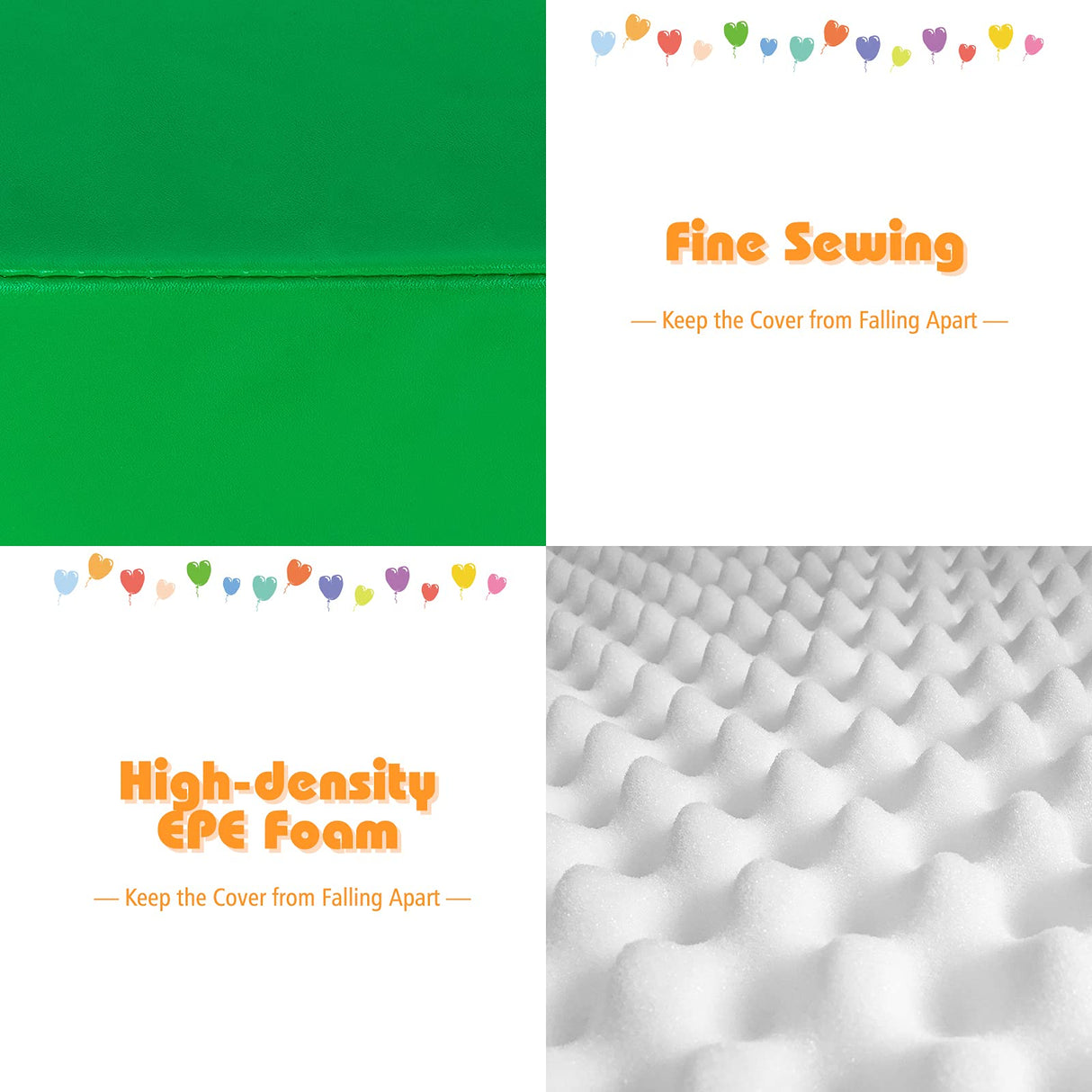 Climb and Crawl Foam Play Set, 4-Piece Soft Toddler Corner Climbing Sliding Blocks, Indoor Activity Play Foam for Babies & Toddlers, Lightweight Foam Gym Equipment Activity Play Set (Red)