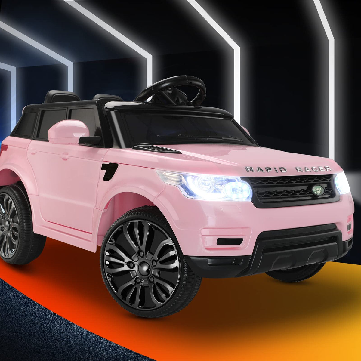 Kids Ride on Car 12V Ride on Car with Remote Control, MP3 Player, Horn, Music and Headlight Taillights Suitable for 3-6 Years Pink