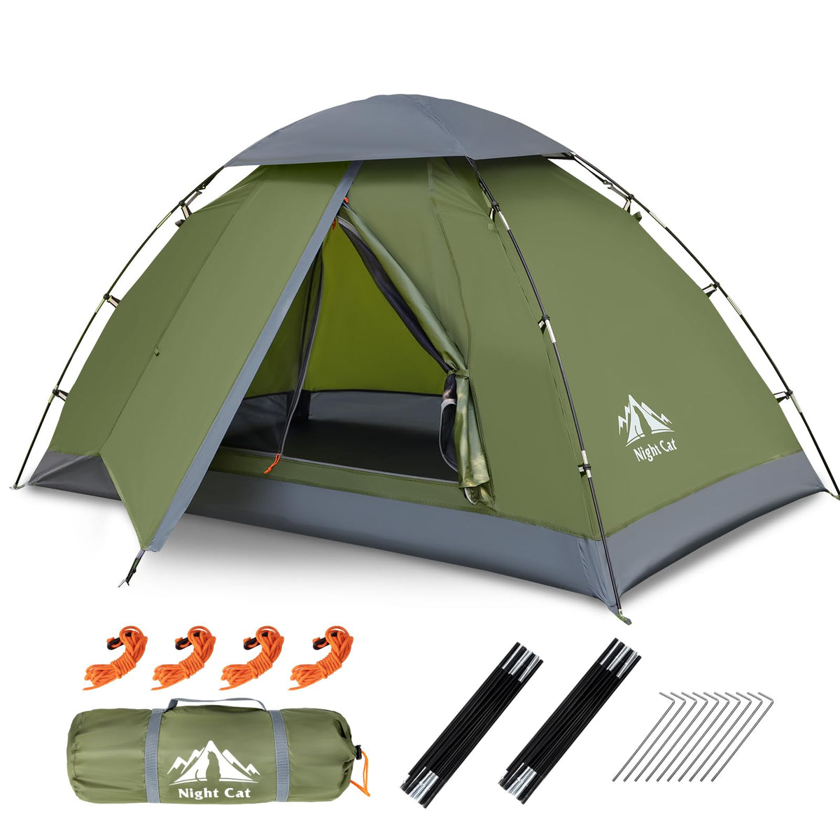 Night Cat 1-Person Lightweight Backpacking Tent with Vestibule