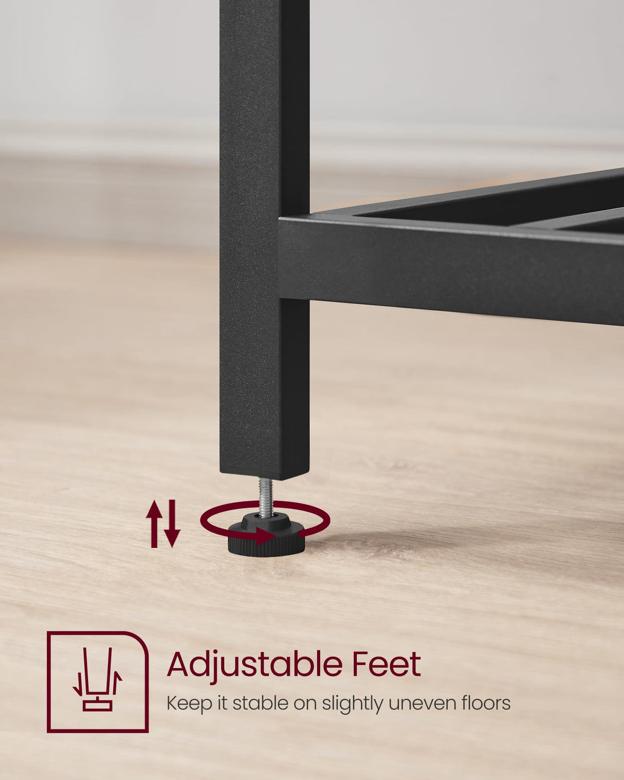 Kitchen Island with 3 Shelves, 47.2 Inches Kitchen Shelf with Large Worktop, Stable Steel Structure, Industrial, Easy to Assemble, Greige and Black