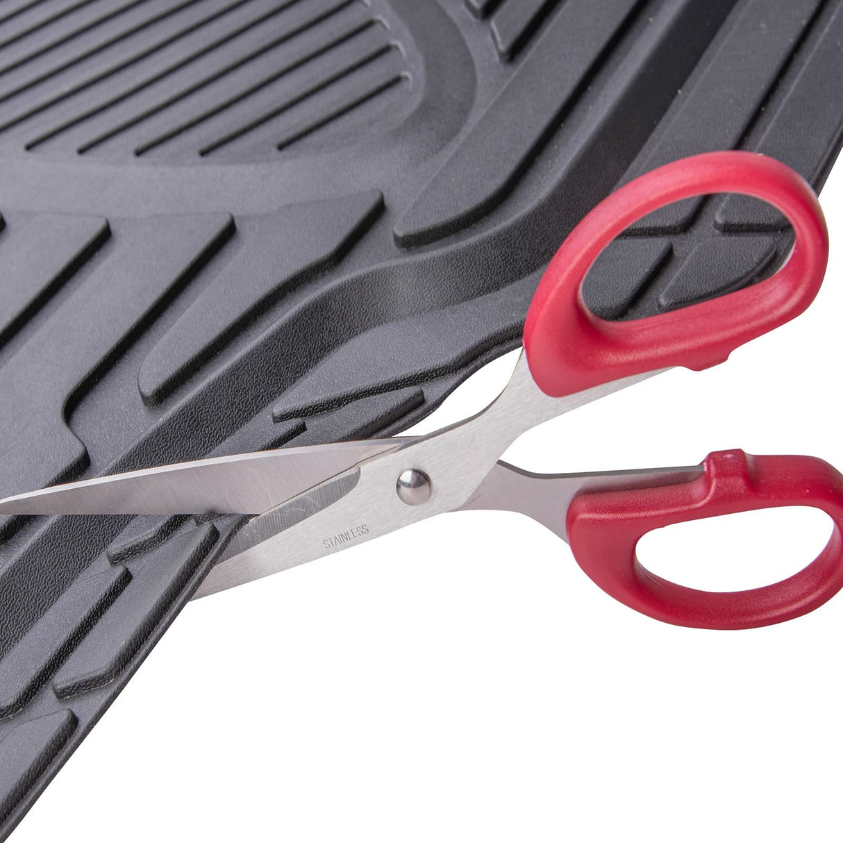 Premium Rubber Floor Mat for Cars, SUVs and Trucks, All Weather Protection, Universal Trim to Fit,Black