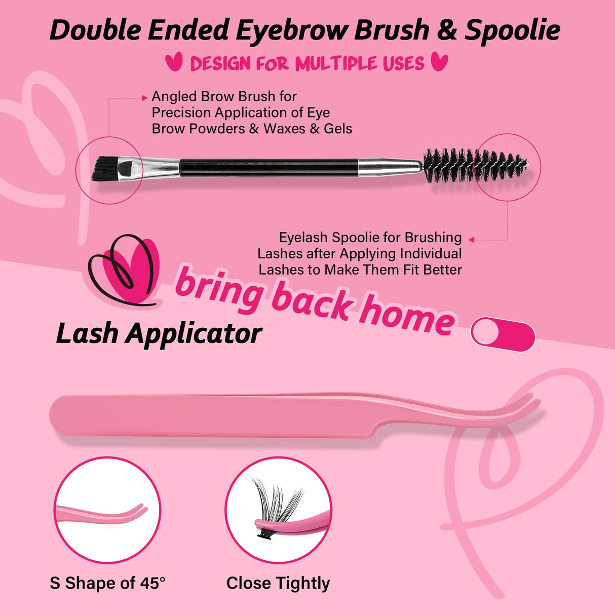 ๐ท๐น๐ถ DIY Lash Extension Kit 280Pcs Lash Clusters Eyelash Extension Kit with Lash Bond and Seal Lash Applicator Individual Lashes Kit Eyelash Brush DIY Various Styles Easy to Apply at Home(30D+40D-9-16mix Kit)
