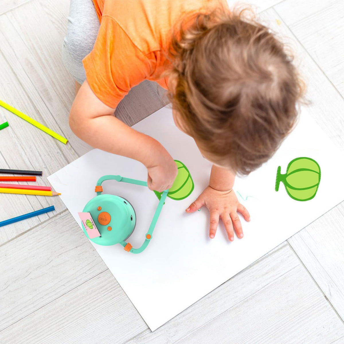Drawing Robot for Kids-Drawing Robot with 100 Word Cards, Smart Voice Interactive Robot Drawing Toy, Drawing Interactive Montessori Educational Robot, Voice Ages 5+