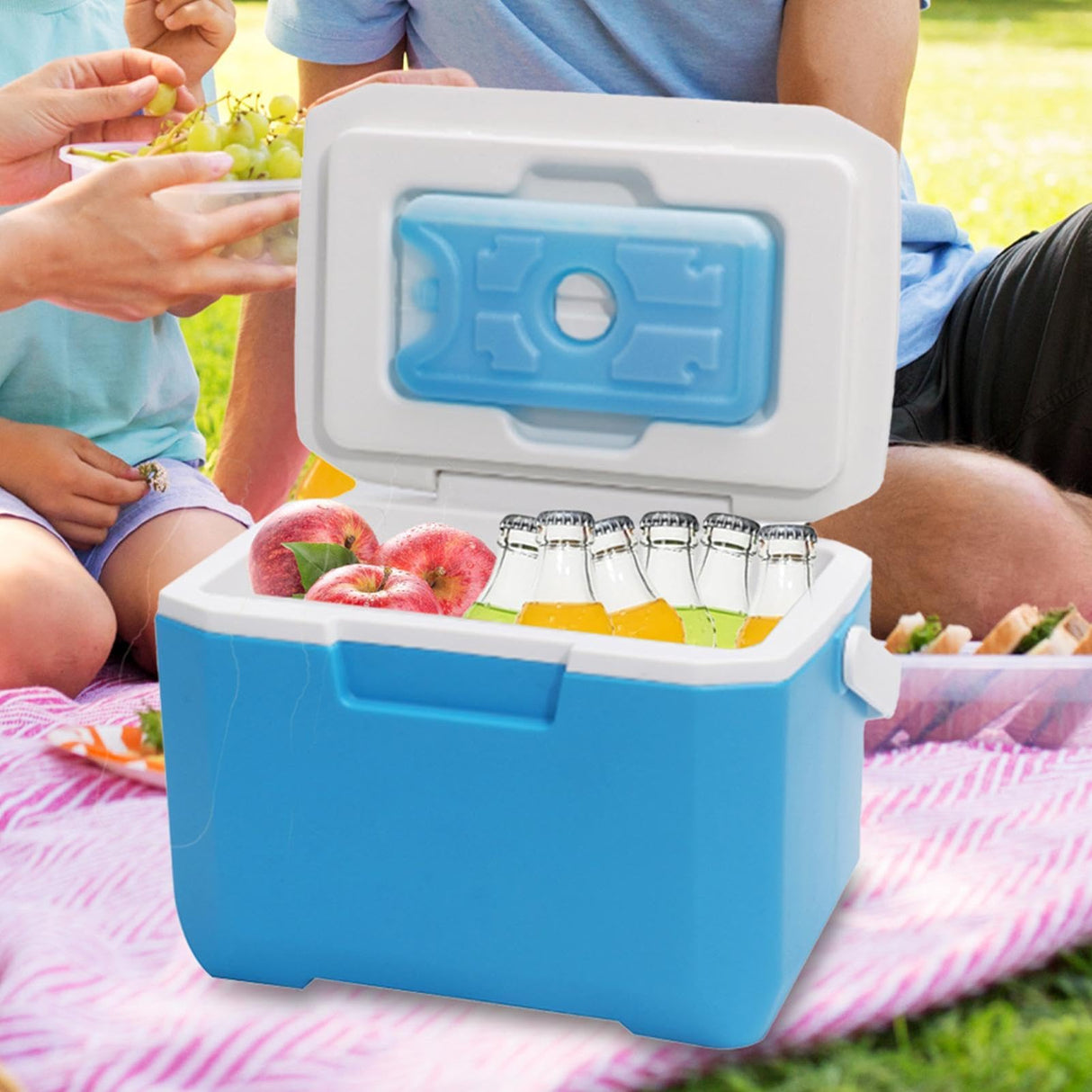 Small Cool Box for Food and Drinks - 6l Portable Cooler Box for Picnic, Lightweight Long-Lasting Ice Box with Handle, Leakproof Freezer Box, Cooler Bag Box for BBQ Camping Travel