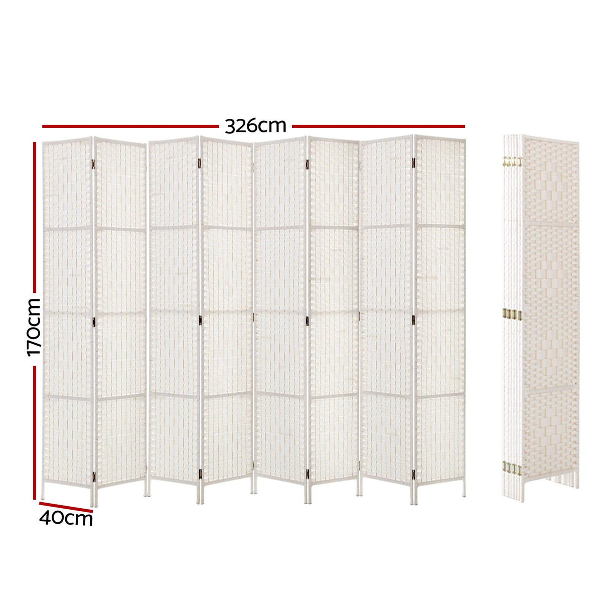 Room Divider, Folding Wooden Privacy Portable Screen Shelf Dividers Partition Wall Screens Home Pet Child Indoor Balcony Bedroom Furniture, Separator Water-Resistant White