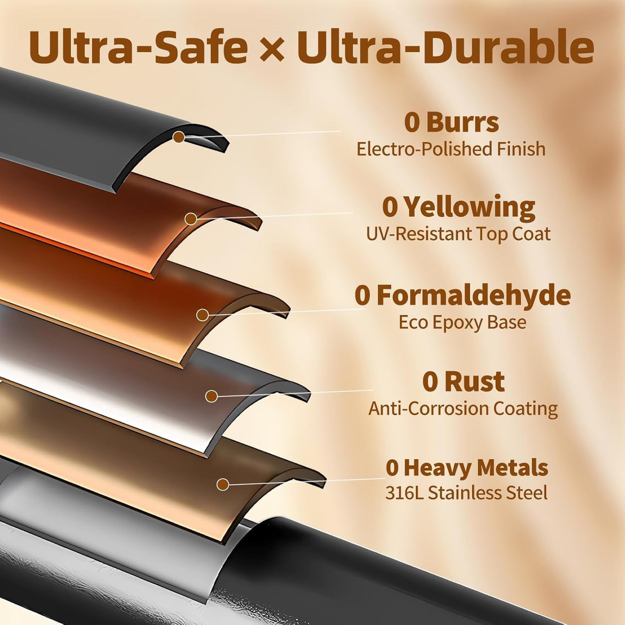 No-Drill Floor to Ceiling Room Divider, Adjustable Tension Rod Partition for Bedroom, Living Room or Studio (Black, Single Rod)