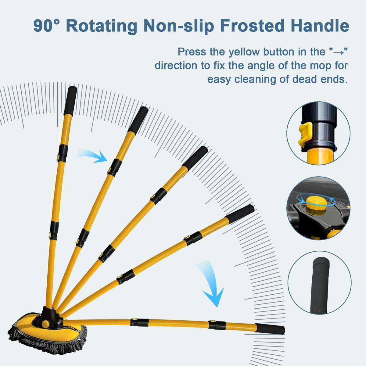 5-Piece Telescopic Chenille Car Wash Brush Kit – 20–41in