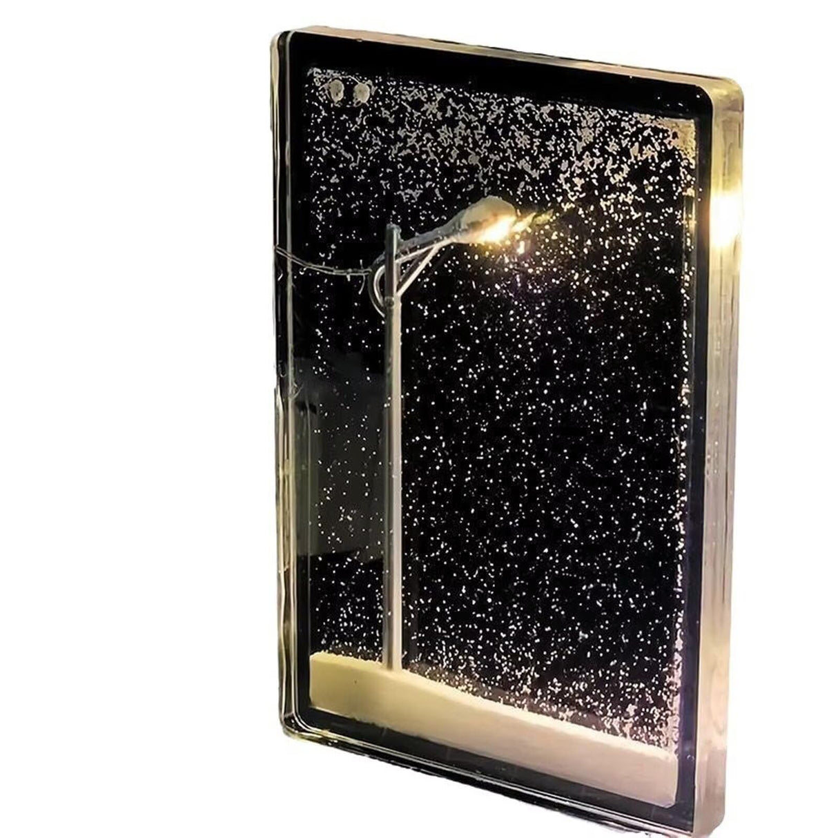 DIY Street Lamp Snow Globe, Snowy Night Light Street Lamp, DIY Christmas Desktop Decor for Birthday and Christmas.