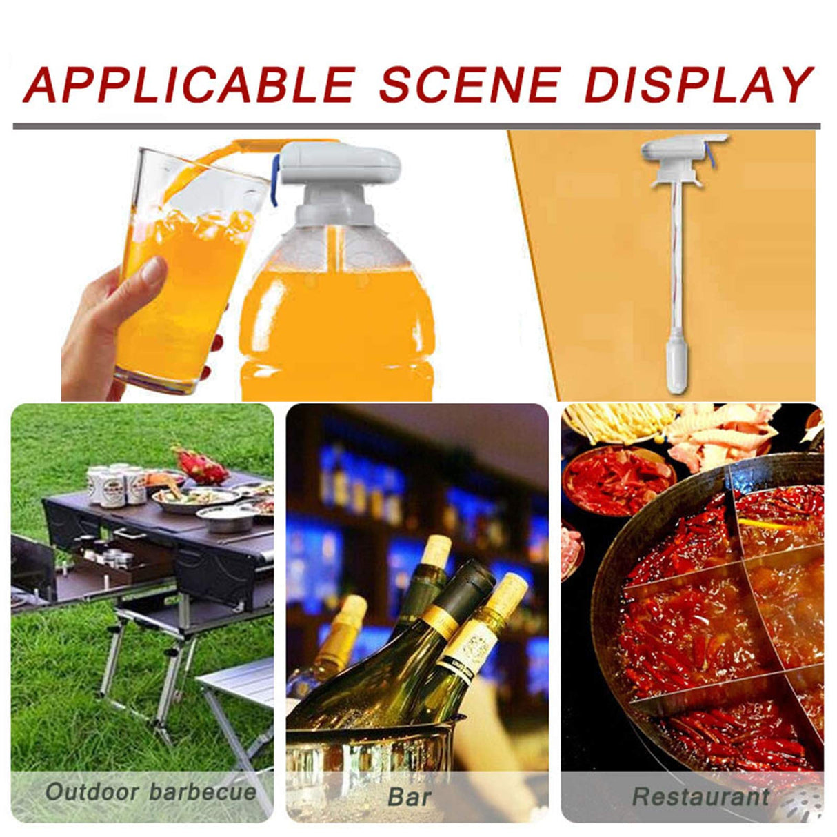 2 Pack Drink Dispenser, Milk Dispenser, Electric Tap, Automatic Drink Dispenser, One-Handed Operation, Can Prevent Milk and Beer From Overflowing, Suitable for Outdoor and Home Kitchens