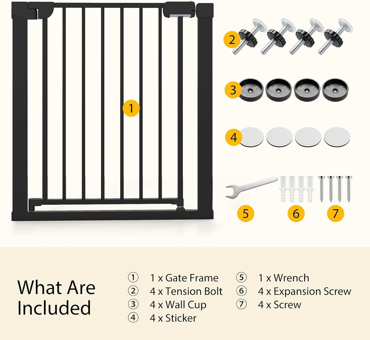 75–82 cm Auto-Close Baby & Pet Safety Gate