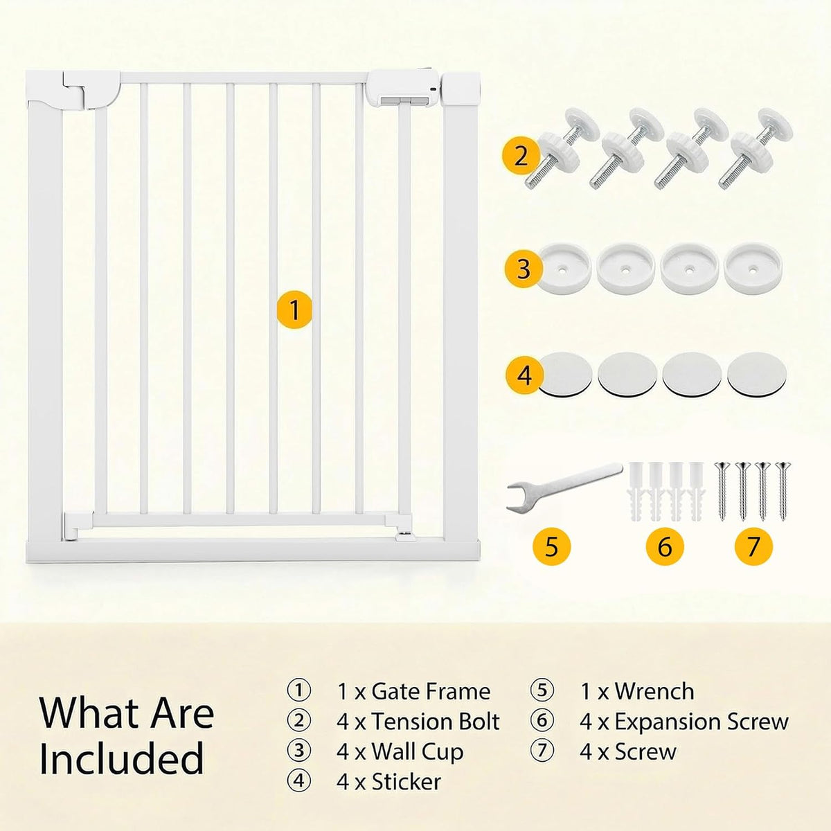 75–82 cm Auto-Close Baby & Pet Safety Gate