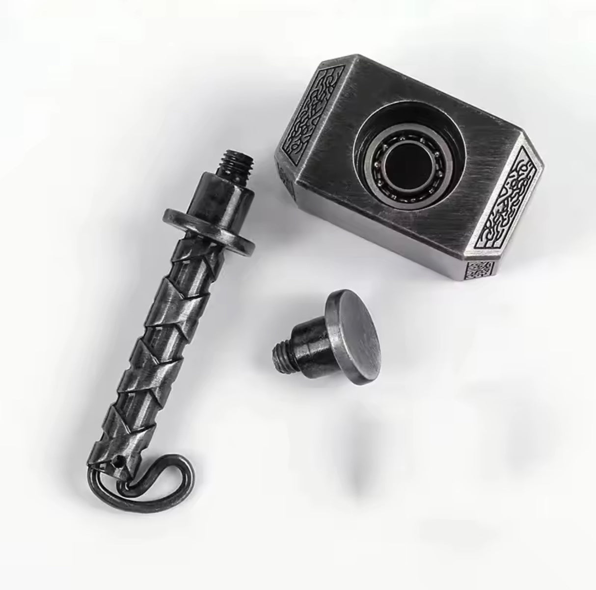 Superhero Battle Hammer Fidget Hand Spinner Metal The Mighty Mjolnir Fingertip Keychain Toy Stress Relief Toys For Kids Gifts