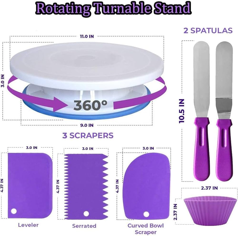 Cake Decorating Tools Supplies Kit, 492 PCS Cake Decorating Kit 3 Packs Springform Cake Pans, Cake Rotating Turntable, 48 Piping Icing Tips, 7 Russian Nozzles, Baking Supplies, Cupcake Decorating Kit