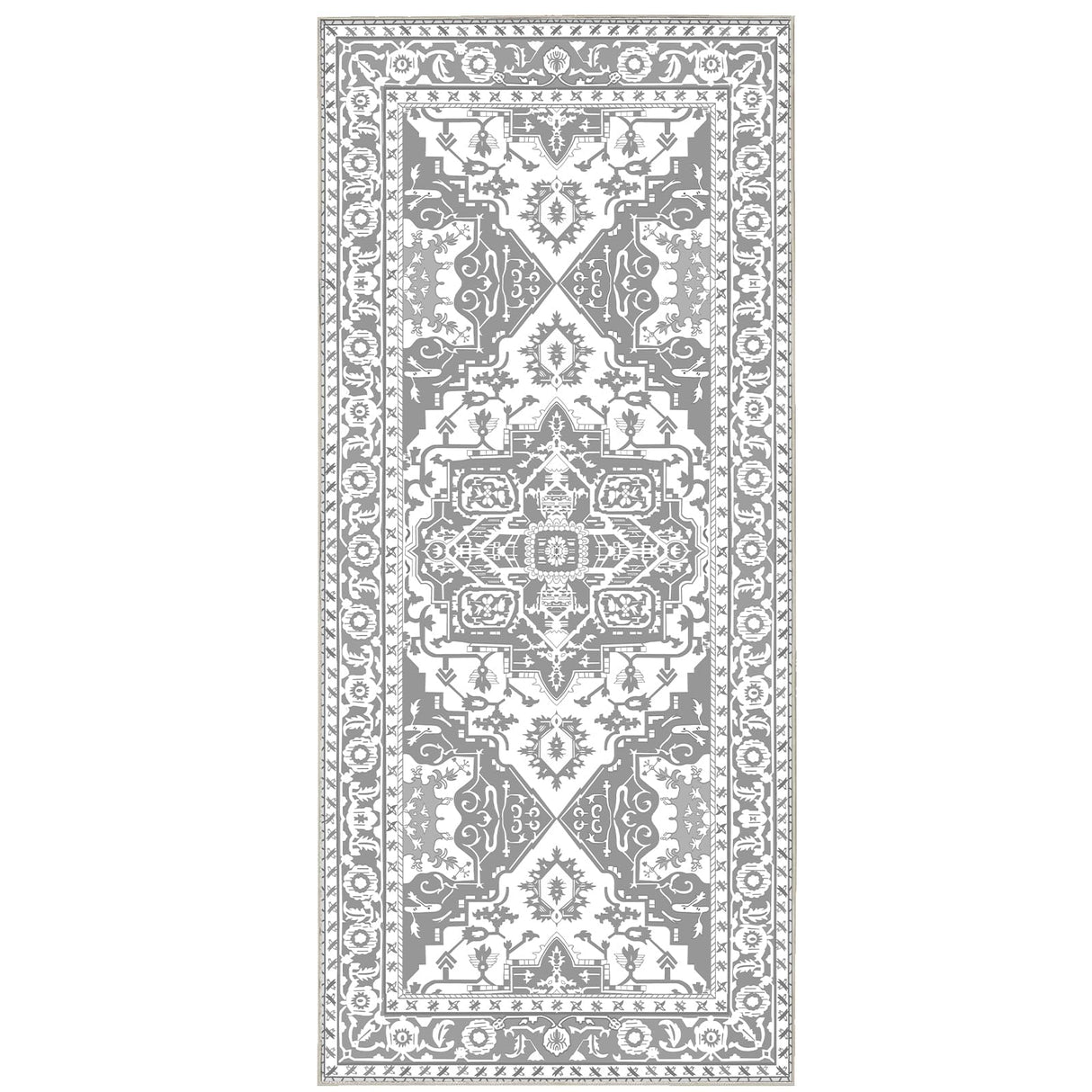 Extra Long & Wide Runner Rugs(80x180cm) - Washable Non Slip Kitchen Floor Mat, Kitchen Rugs & Mats for Hallway, Living Room, Bedroom, Hall, Laundry (Grey, 80x180 cm)