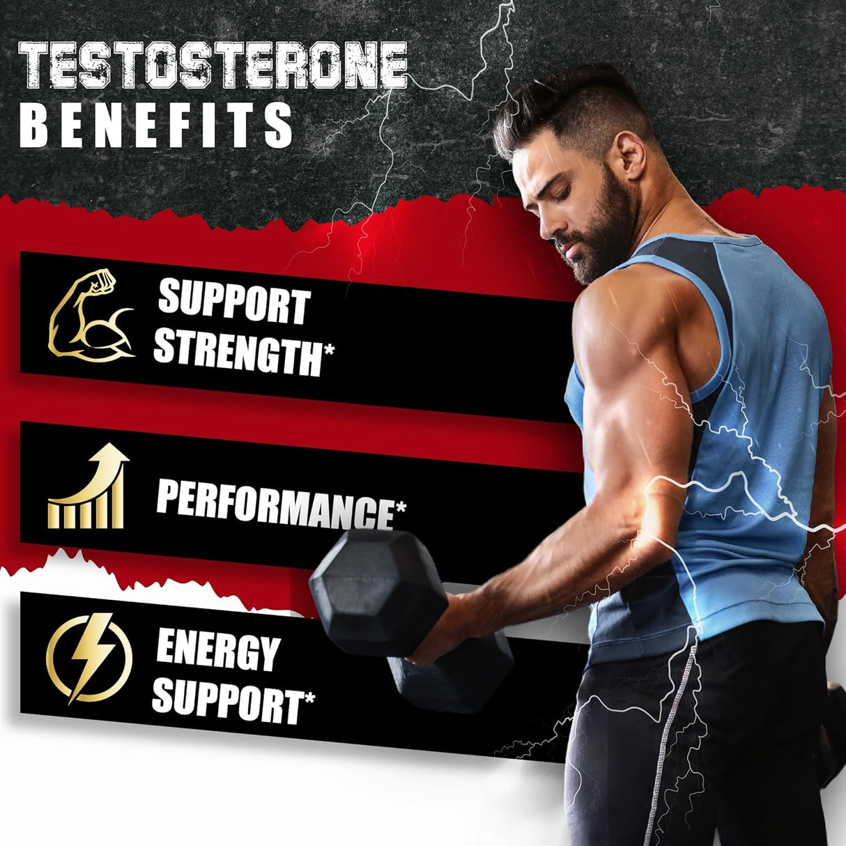 Test Booster for Men - 60 Capsules - 15500Mg Per Serving with Tribulus Terrestris, Ashwagandha Root & Tongkat Ali - 30 Day Supply