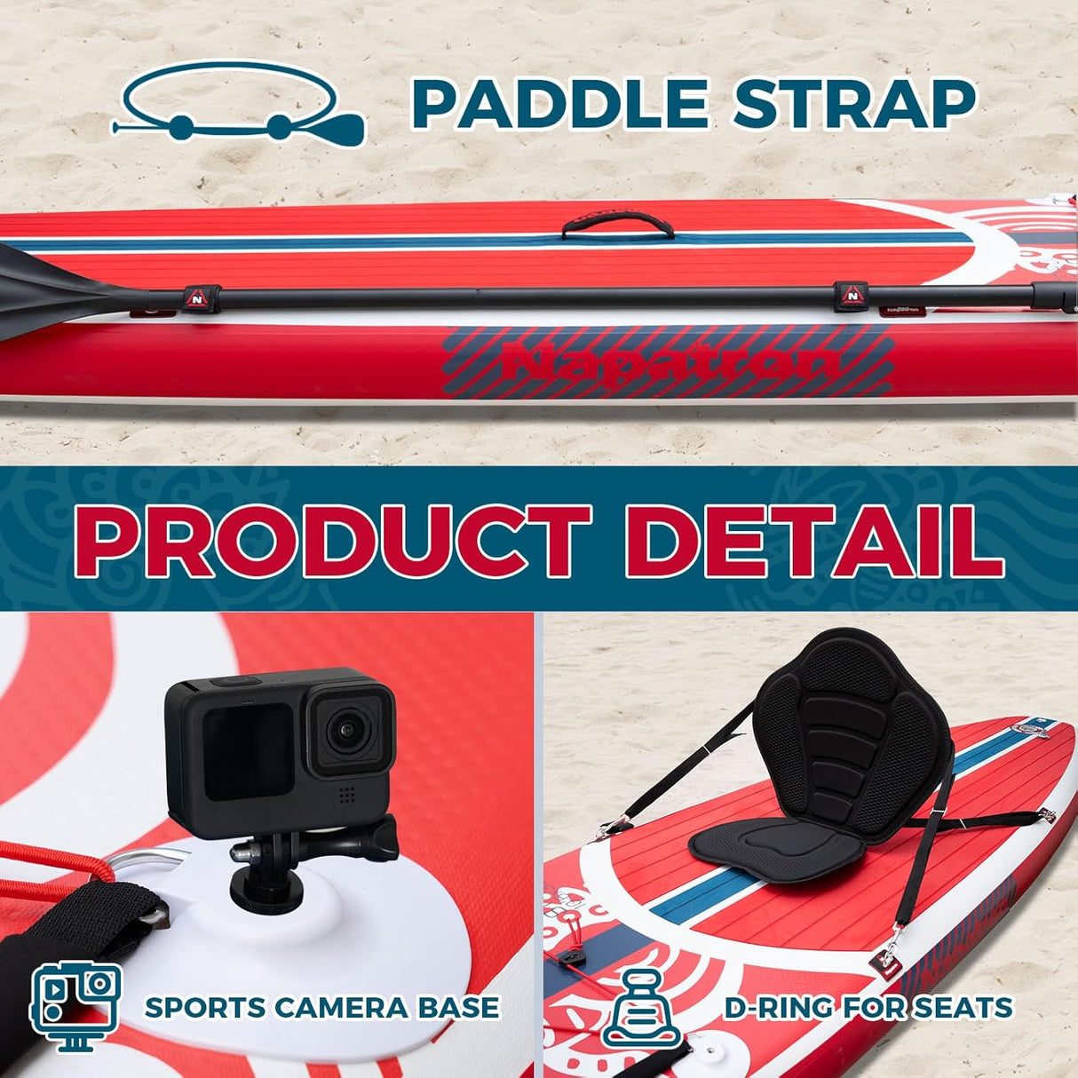 10'6 Inflatable Stand Up Paddle Boards, 33'' Widened Design Sup Paddle Board, Premium Paddle Fishing Board with Accessories, Sunscreen Cover, Fast Pump, Suitable for Youth and Adults